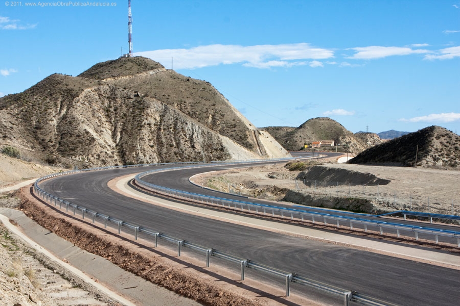 Obras en el tramo de Albox - El Cucador, en la Autovía del Almanzora.