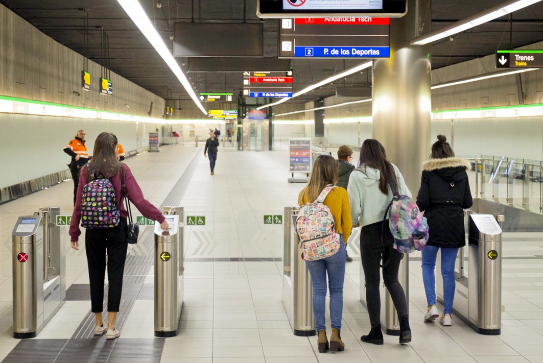 El metro de Málaga supera los 6,3 millones de viajeros transportados en 2018.